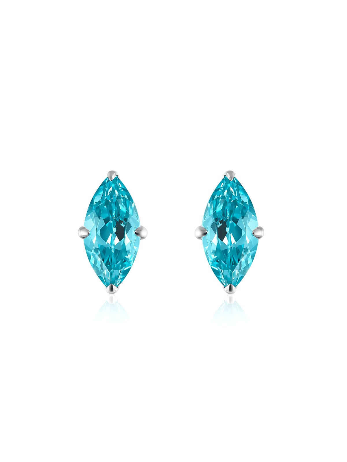 ROMY Marquise-Cut Lab-Grown Gemstone Stud Earrings