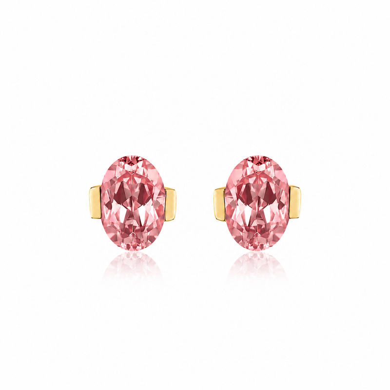ROMY Oval-Cut Lab-Grown Gemstone Stud Earrings