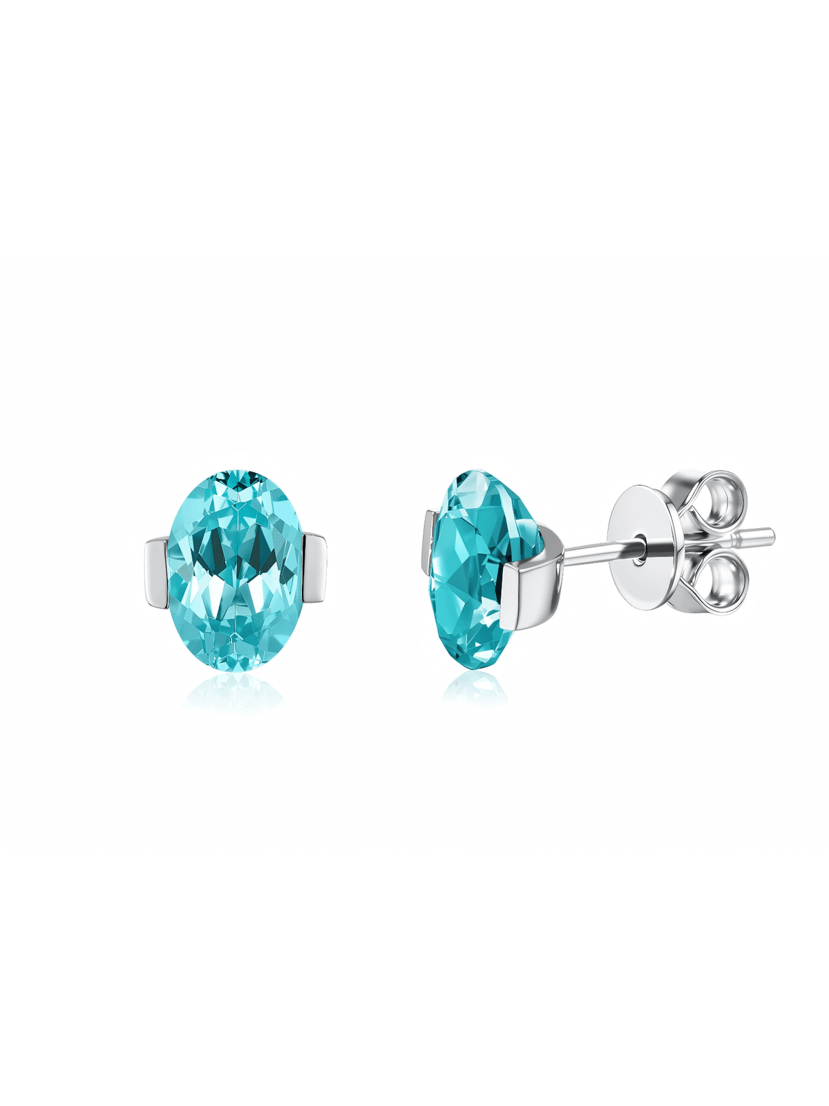 ROMY Oval-Cut Lab-Grown Gemstone Stud Earrings