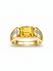 Metal Type:_14K Yellow Gold&Gemstone_Canary Yellow Sapphire