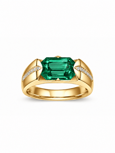 Metal Type:_14K Yellow Gold&Gemstone_Colombian Emerald 
