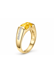 Metal Type:_14K Yellow Gold&Gemstone_Canary Yellow Sapphire