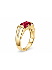 Metal Type:_14K Yellow Gold&Gemstone_Ruby