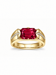 Metal Type:_14K Yellow Gold&Gemstone_Ruby